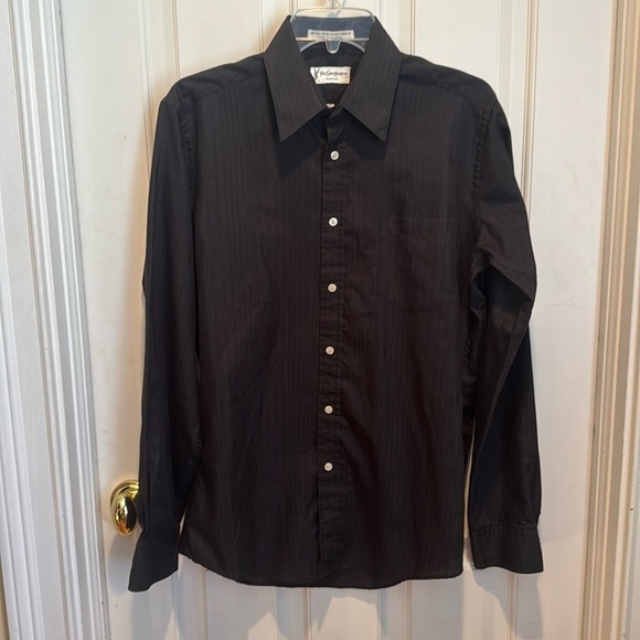 Yves Saint Laurent 🔥sale🔥Vintage Rare black shirt with YSL all over the material - Picture 1 of 5